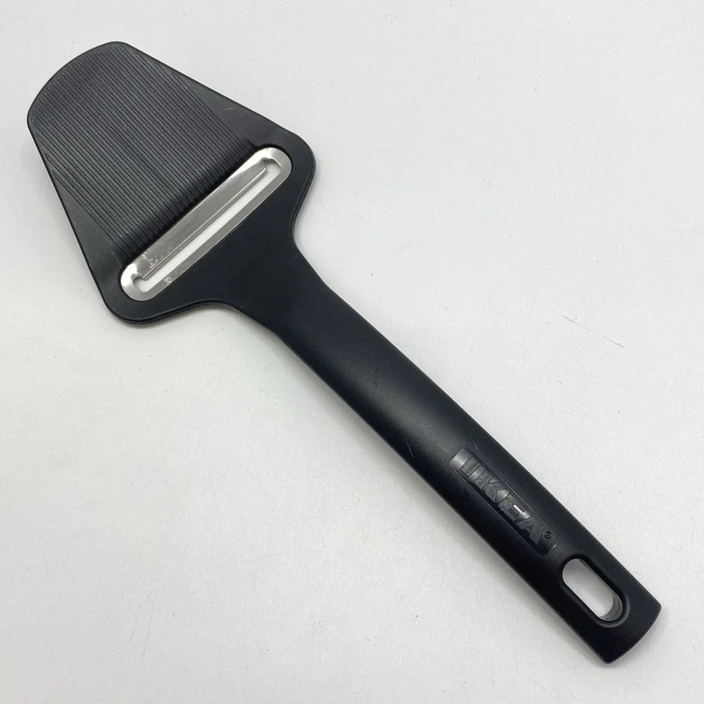IKEA Black‎ Plastic Cheese Plane Knife Stainless Steel Slicer Sweden